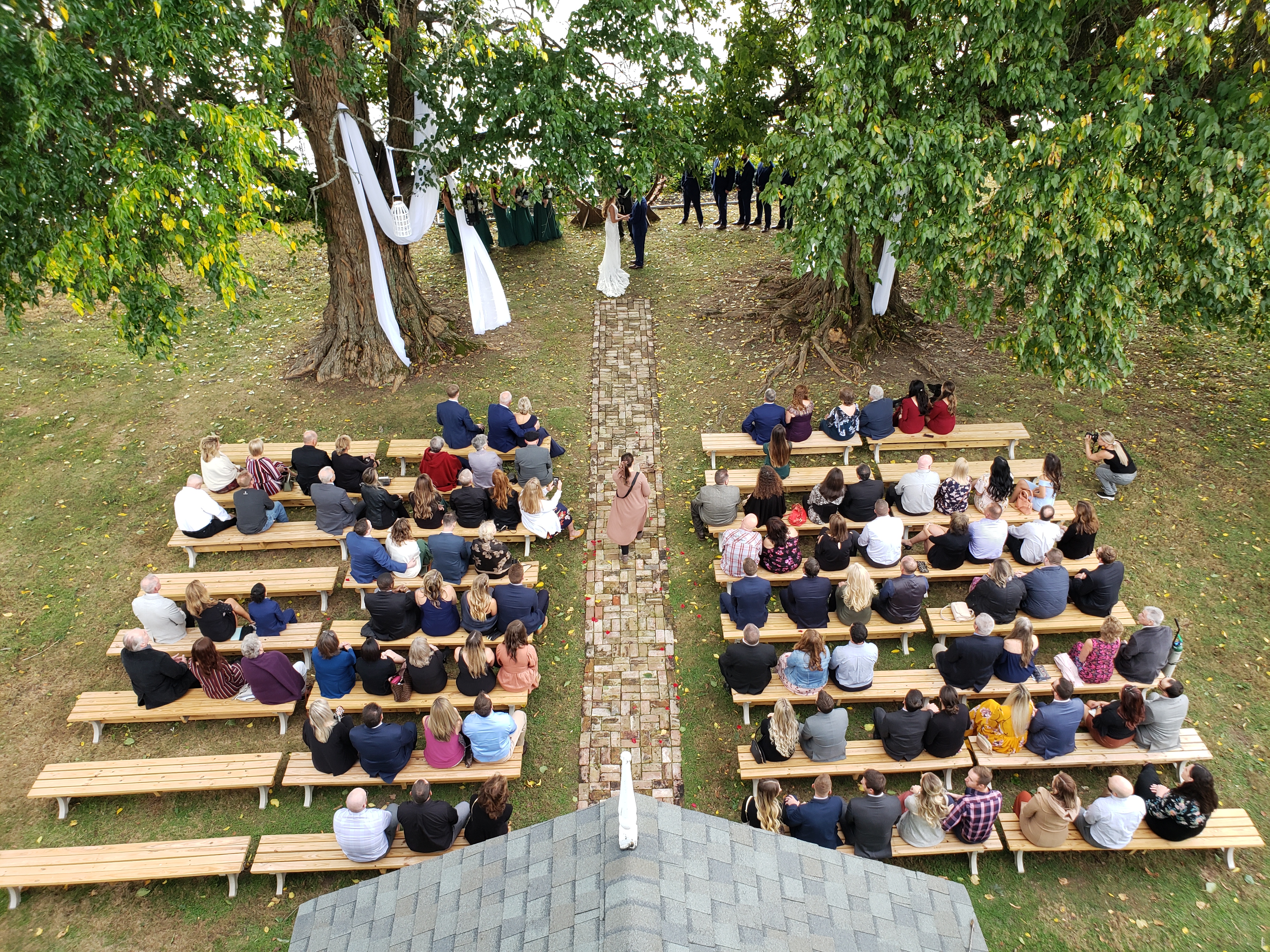 A peaceful wedding ceremony